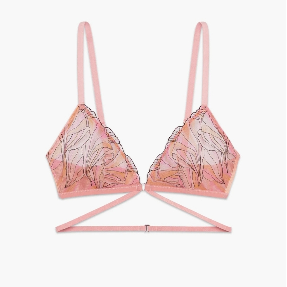 Savage X Fenty Beneath The Surface Triangle Bralette Porcelain Pink 3X 42DD,44D